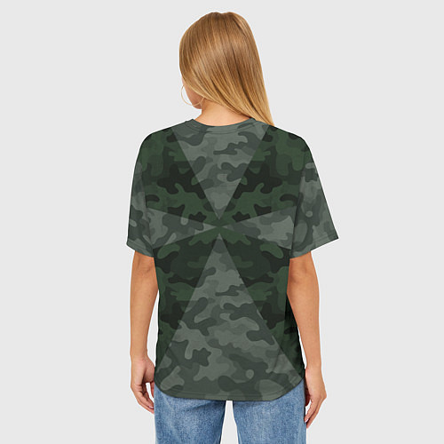Женская футболка оверсайз Дачные войска - лопата / 3D-принт – фото 4