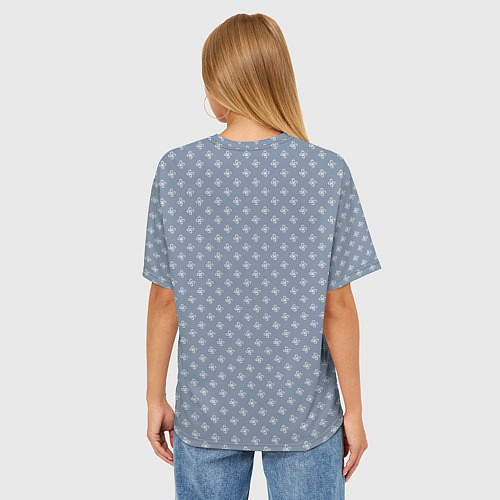 Женская футболка оверсайз Цветущая поляна / 3D-принт – фото 4