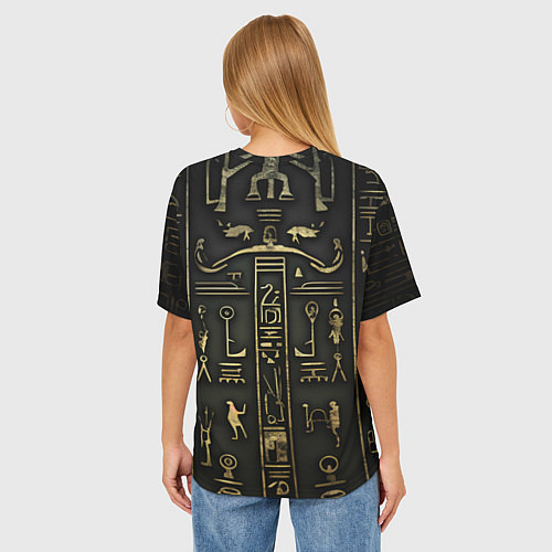 Женская футболка оверсайз Assassins истоки иероглифы / 3D-принт – фото 4