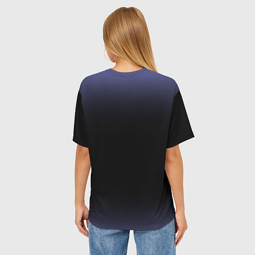 Женская футболка оверсайз Цветы - нейросеть / 3D-принт – фото 4