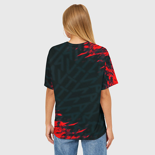 Женская футболка оверсайз Valorant текстура краски / 3D-принт – фото 4