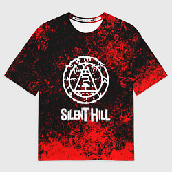 Футболка оверсайз женская Silent hill лого blood, цвет: 3D-принт