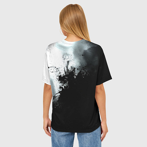 Женская футболка оверсайз Сон герой - Поднятие уровня в одиночку / 3D-принт – фото 4
