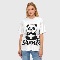 Футболка оверсайз женская Шанти панда, цвет: 3D-принт — фото 2
