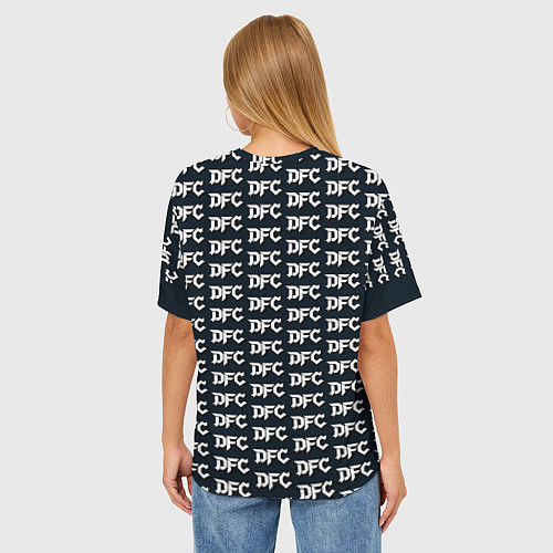 Женская футболка оверсайз DFCapital / 3D-принт – фото 4