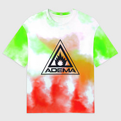 Футболка оверсайз женская Adema рок бенд текстура, цвет: 3D-принт
