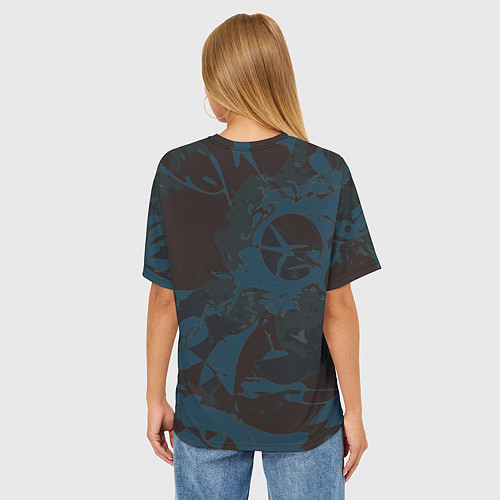 Женская футболка оверсайз Абстрактный камуфляж / 3D-принт – фото 4