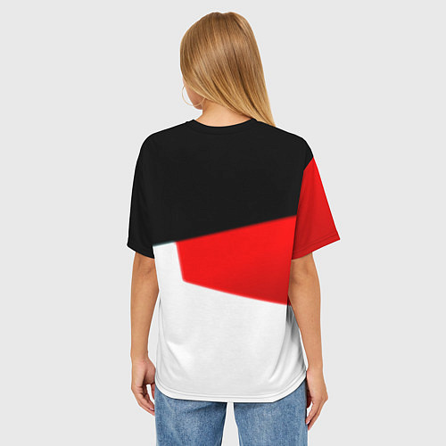 Женская футболка оверсайз Roblox текстура мобайл геометрия / 3D-принт – фото 4