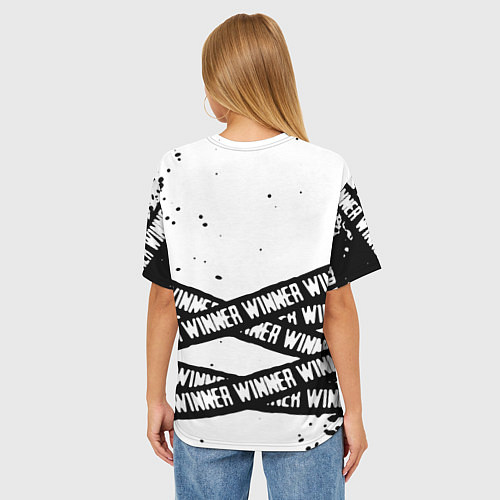 Женская футболка оверсайз Pubg текстура полосы / 3D-принт – фото 4