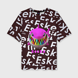 Футболка оверсайз женская Esskeetit logo pattern, цвет: 3D-принт