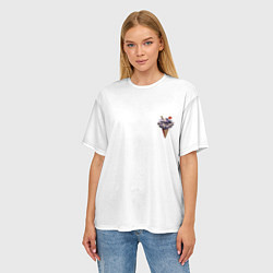 Футболка оверсайз женская Мороженое - Фудзи, цвет: 3D-принт — фото 2