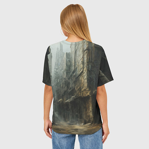 Женская футболка оверсайз Путешественница по подземельям / 3D-принт – фото 4