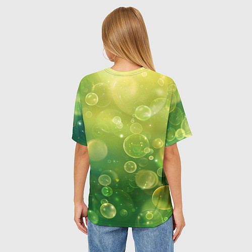 Женская футболка оверсайз Летние пузыри / 3D-принт – фото 4