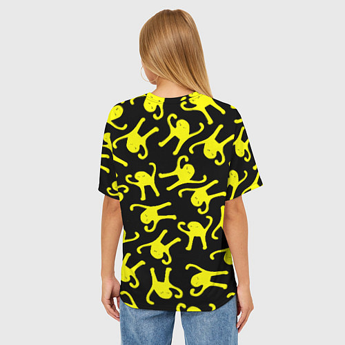 Женская футболка оверсайз Ъуъ съука pattern mem / 3D-принт – фото 4