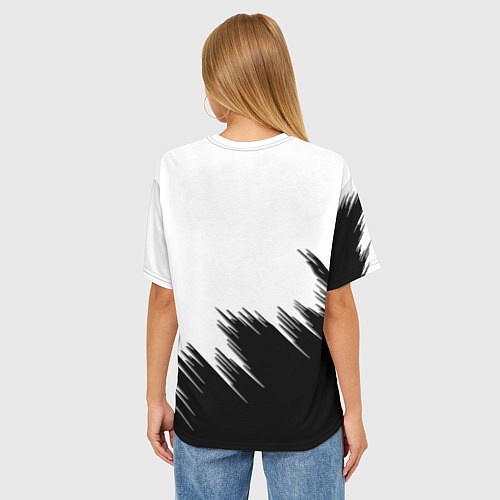 Женская футболка оверсайз Биткоин текстура крипта / 3D-принт – фото 4