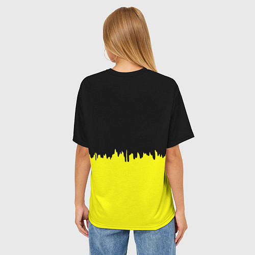 Женская футболка оверсайз Binance биржа краски / 3D-принт – фото 4
