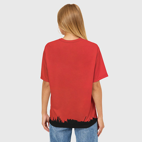 Женская футболка оверсайз Девушка ронин / 3D-принт – фото 4