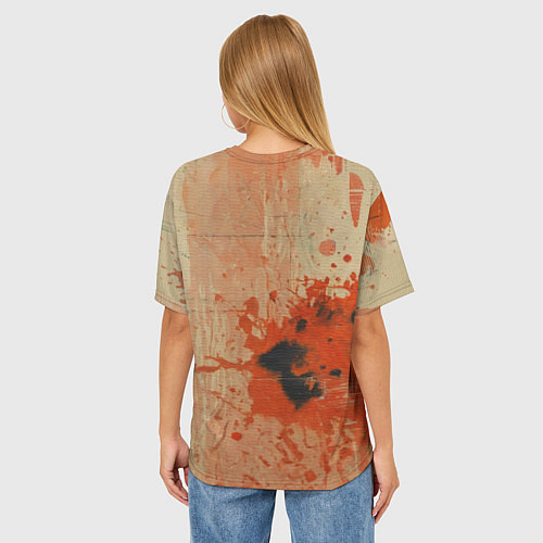 Женская футболка оверсайз Джон Уик с пистолетом / 3D-принт – фото 4