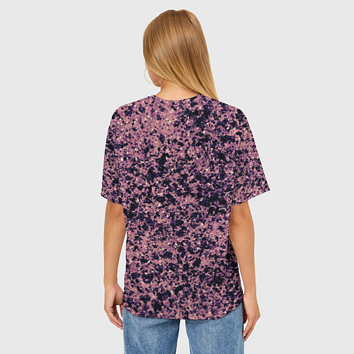 Женская футболка оверсайз Абстрактный брызги сине-розовый / 3D-принт – фото 4