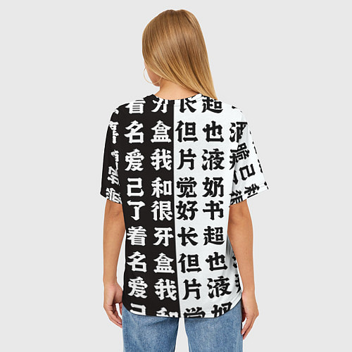 Женская футболка оверсайз Горничная Яэ Мико - Геншин Импакт / 3D-принт – фото 4