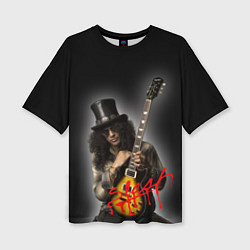 Футболка оверсайз женская Slash музыкант группы Guns N Roses, цвет: 3D-принт