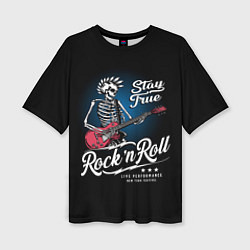 Футболка оверсайз женская Rock and roll - punk, цвет: 3D-принт