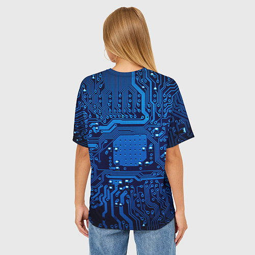 Женская футболка оверсайз Текстолит / 3D-принт – фото 4