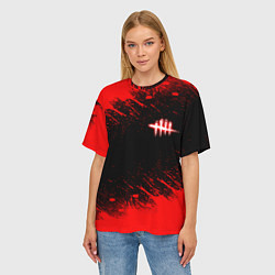 Футболка оверсайз женская Dead by daylight огненный, цвет: 3D-принт — фото 2