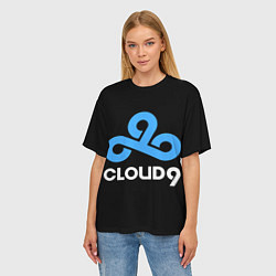 Футболка оверсайз женская Cloud9 - esports logo, цвет: 3D-принт — фото 2