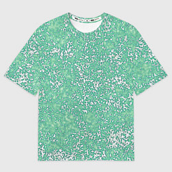 Футболка оверсайз женская Текстура изумрудный, цвет: 3D-принт