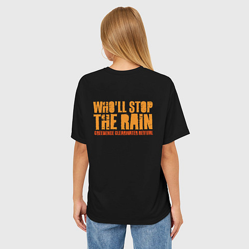 Женская футболка оверсайз Creedence кто остановит дождь / 3D-принт – фото 4