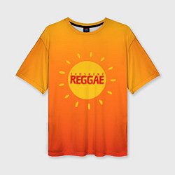 Женская футболка оверсайз Orange sunshine reggae