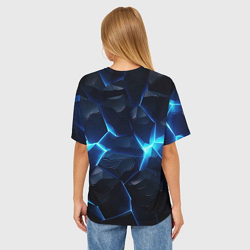 Женская футболка оверсайз Stellar Blade Eve ледяная стена / 3D-принт – фото 4