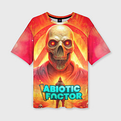 Футболка оверсайз женская Abiotic Factor horror skull, цвет: 3D-принт