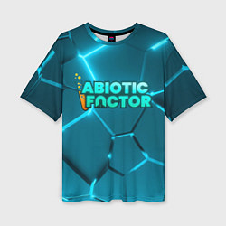 Футболка оверсайз женская Abiotic Factor logo neon, цвет: 3D-принт