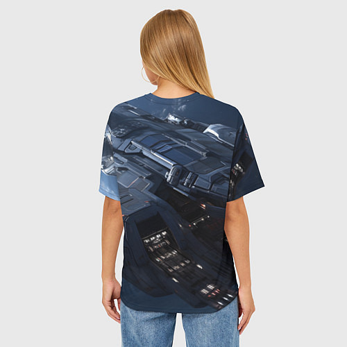 Женская футболка оверсайз Mass Effect ТалиЗора / 3D-принт – фото 4