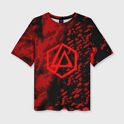 Футболка оверсайз женская Linkin park red logo, цвет: 3D-принт