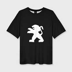 Футболка оверсайз женская Peugeot logo, цвет: 3D-принт