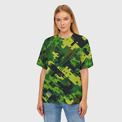 Футболка оверсайз женская Camouflage - pattern ai art, цвет: 3D-принт — фото 2