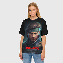 Футболка оверсайз женская Веном Снейк из игры Metal gear, цвет: 3D-принт — фото 2