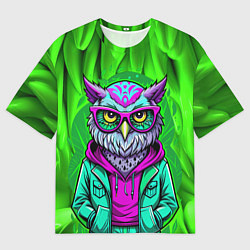 Футболка оверсайз женская Сова модница на стиле, цвет: 3D-принт