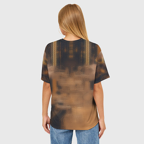 Женская футболка оверсайз Золотая техноведьма / 3D-принт – фото 4