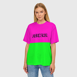 Футболка оверсайз женская Maneskin rock, цвет: 3D-принт — фото 2