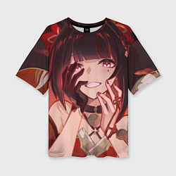 Женская футболка оверсайз Honkai Star Rail Sparkle smile