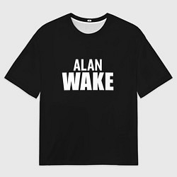 Футболка оверсайз женская Alan Wake white logo, цвет: 3D-принт