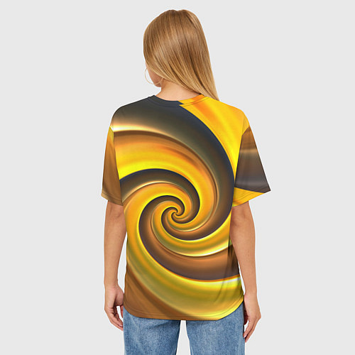 Женская футболка оверсайз Голова кота Шлепы / 3D-принт – фото 4