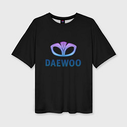 Футболка оверсайз женская Daewoo logo neon, цвет: 3D-принт