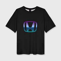 Футболка оверсайз женская Honda neon logo, цвет: 3D-принт