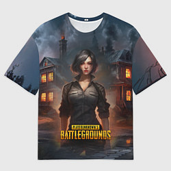 Футболка оверсайз женская PUBG game wallpaper, цвет: 3D-принт