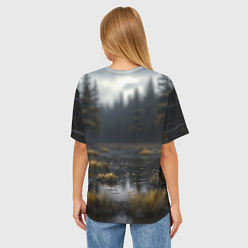 Женская футболка оверсайз Кваралевна / 3D-принт – фото 4